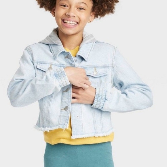 Cat & Jack Cropped Denim Jacket 6/7 - Picture 1 of 4